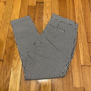 GAP skinny ankle pants navy and white checked pattern size 2